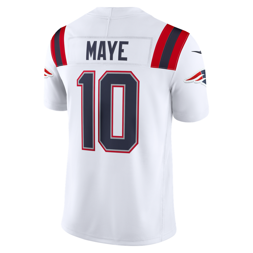 Drake Maye New England Patriots Red Alternate Vapor F.U.S.E. Stitched Limited Jersey