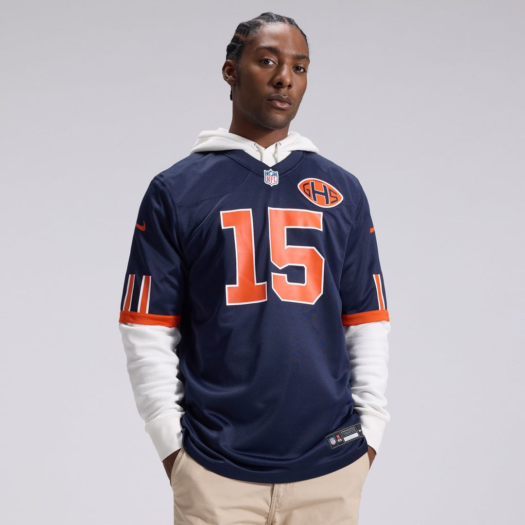 Rome Odunze Chicago Bears Navy 2026 Rivalries Collection Game Jersey