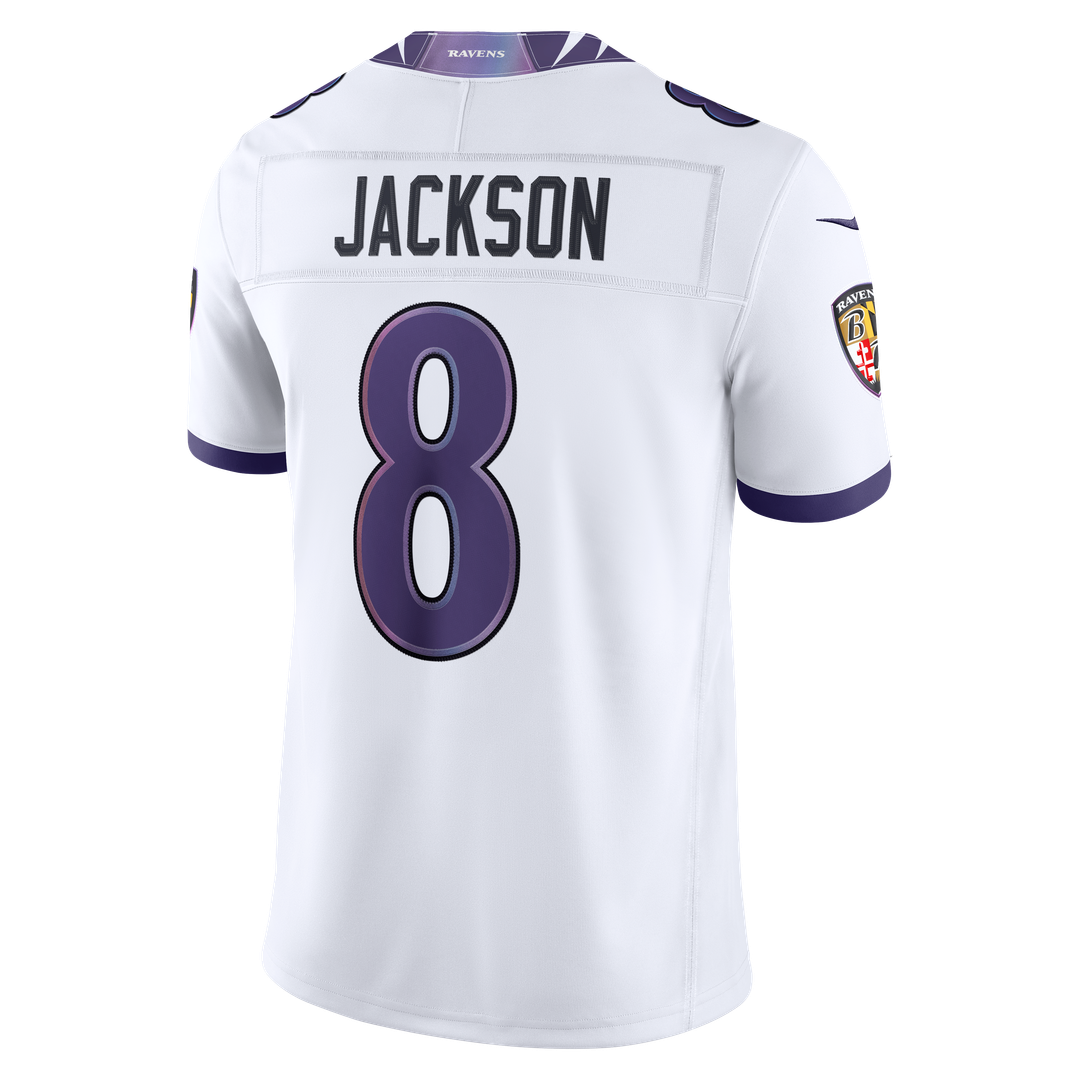 Lamar Jackson Baltimore Ravens White Vapor F.U.S.E. Stitched Limited Jersey