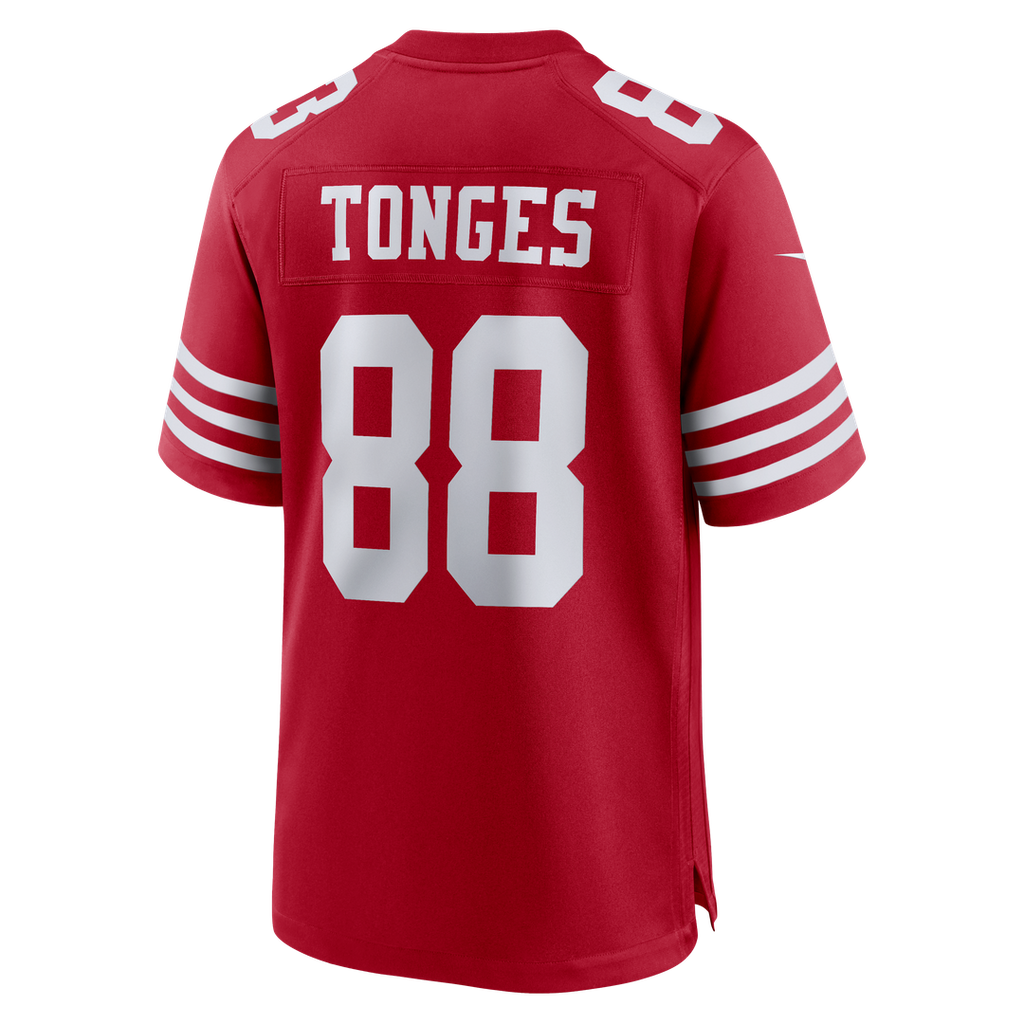 Jake Tonges San Francisco 49ers Scarlet Team Game Jersey