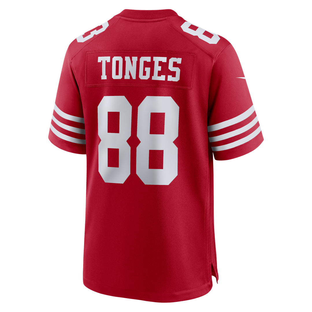Jake Tonges San Francisco 49ers Scarlet Team Game Jersey