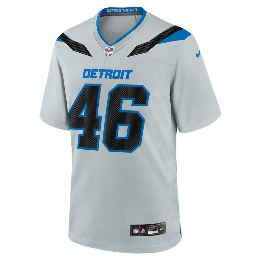 Jack Campbell Detroit Lions Silver 2026 Rivalries Collection Game Jersey