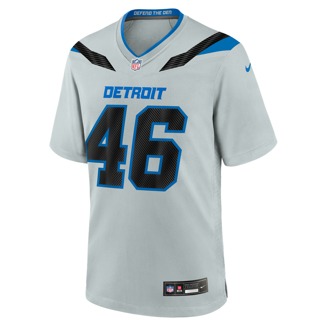 Jack Campbell Detroit Lions Silver 2026 Rivalries Collection Game Jersey