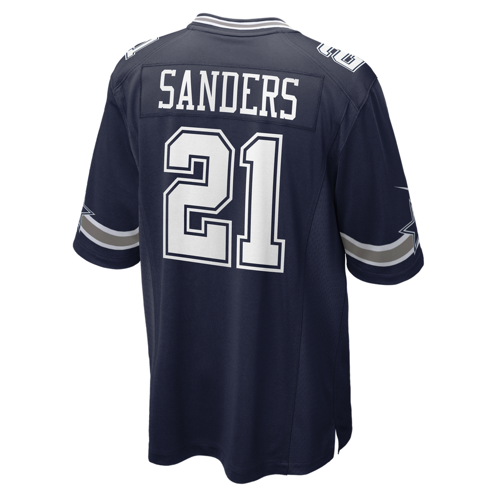Deion Sanders Dallas Cowboys Navy Team Retired Player Game Jersey