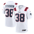 Rhamondre Stevenson New England Patriots White Game Player Jersey