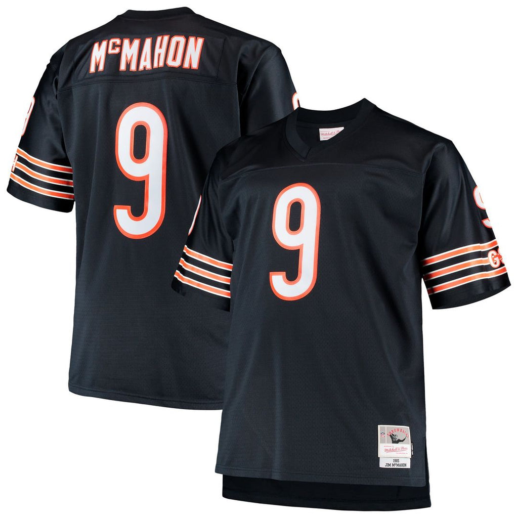 Jim McMahon Chicago Bears Navy Big & Tall 1985 Retired Player Replica Jersey