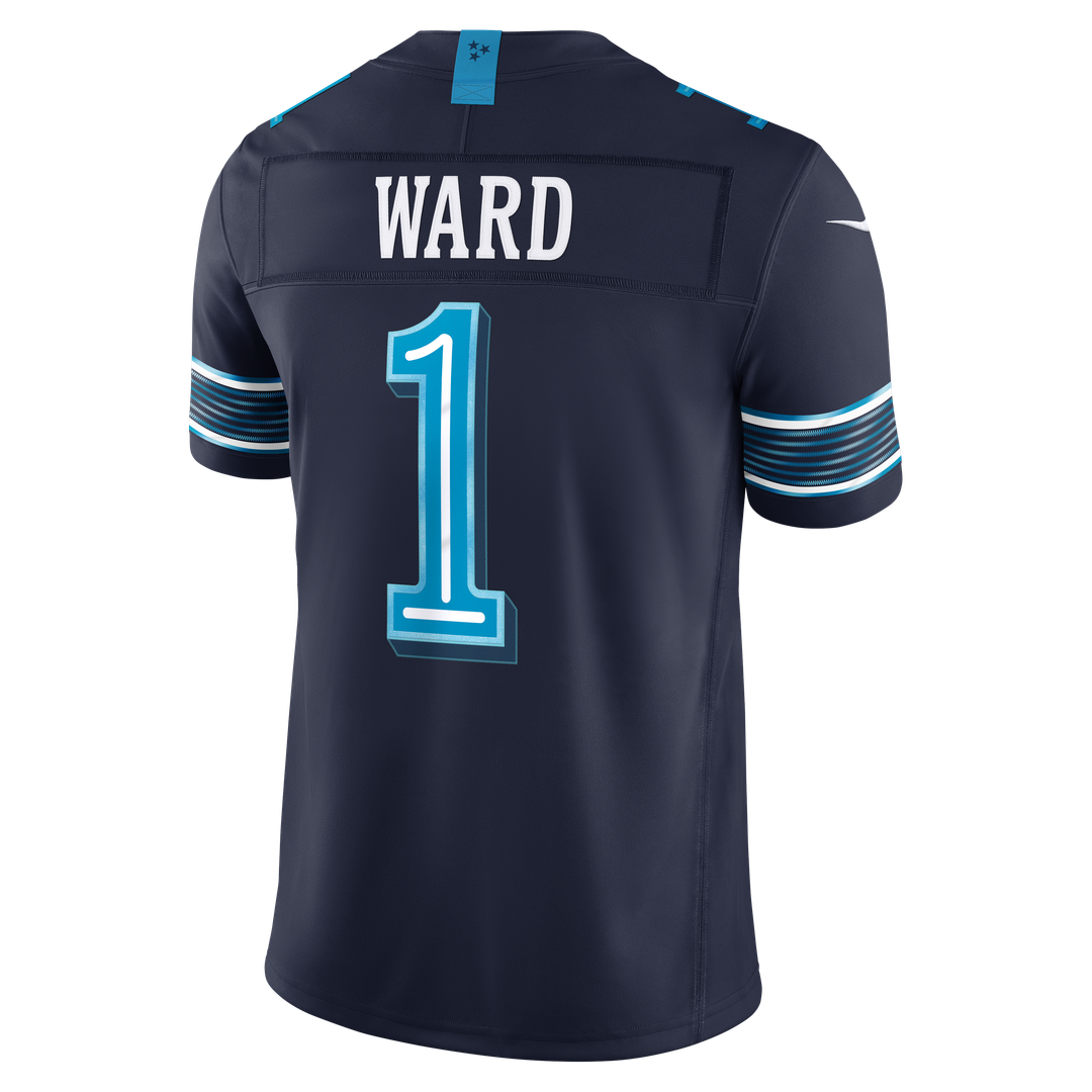 Cameron Ward Tennessee Titans Navy 2026 Rivalries Collection Stitched Limited Jersey