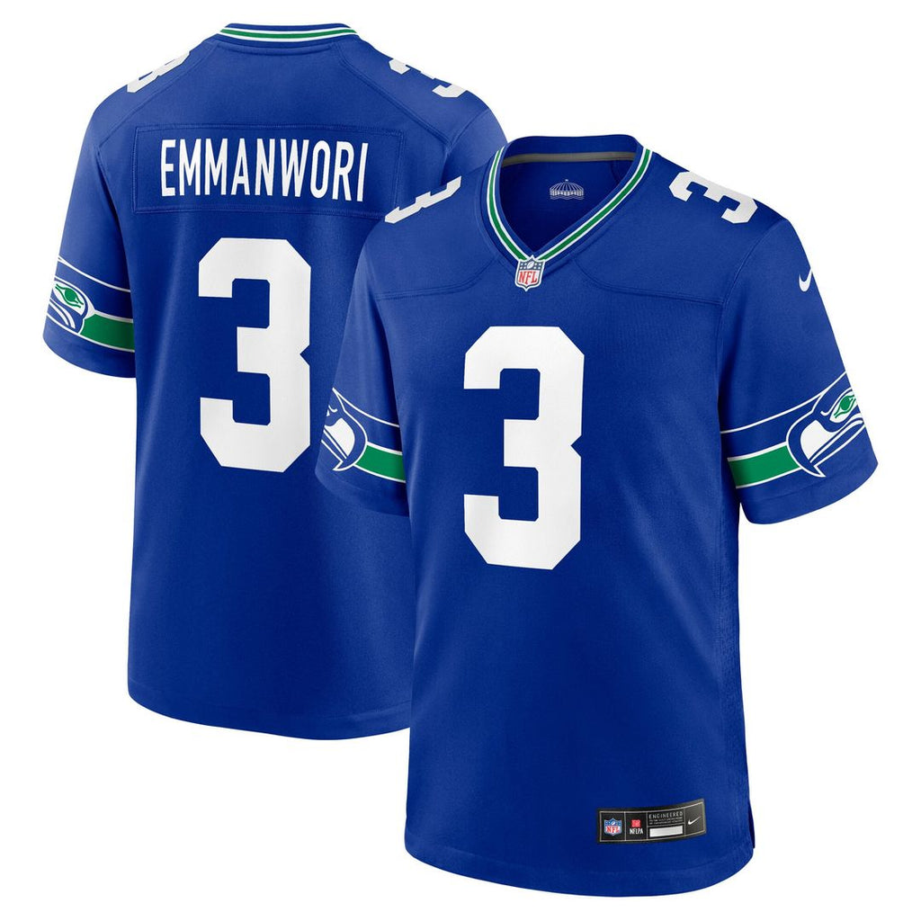 Nick Emmanwori Seattle Seahawks Royal Alternate Game Player Jersey