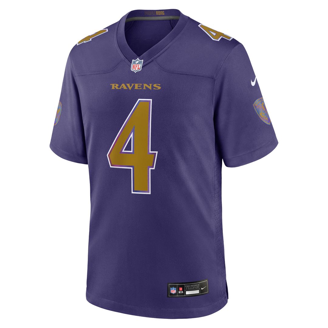Zay Flowers Baltimore Ravens Purple Alternate Game Jersey