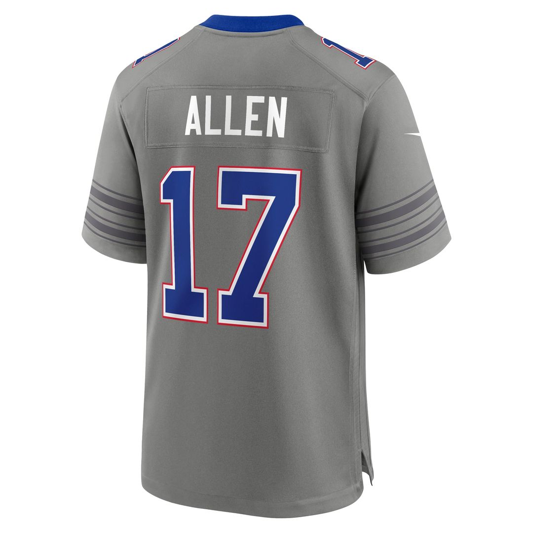 Josh Allen Buffalo Bills Gray Nickel City Game Jersey