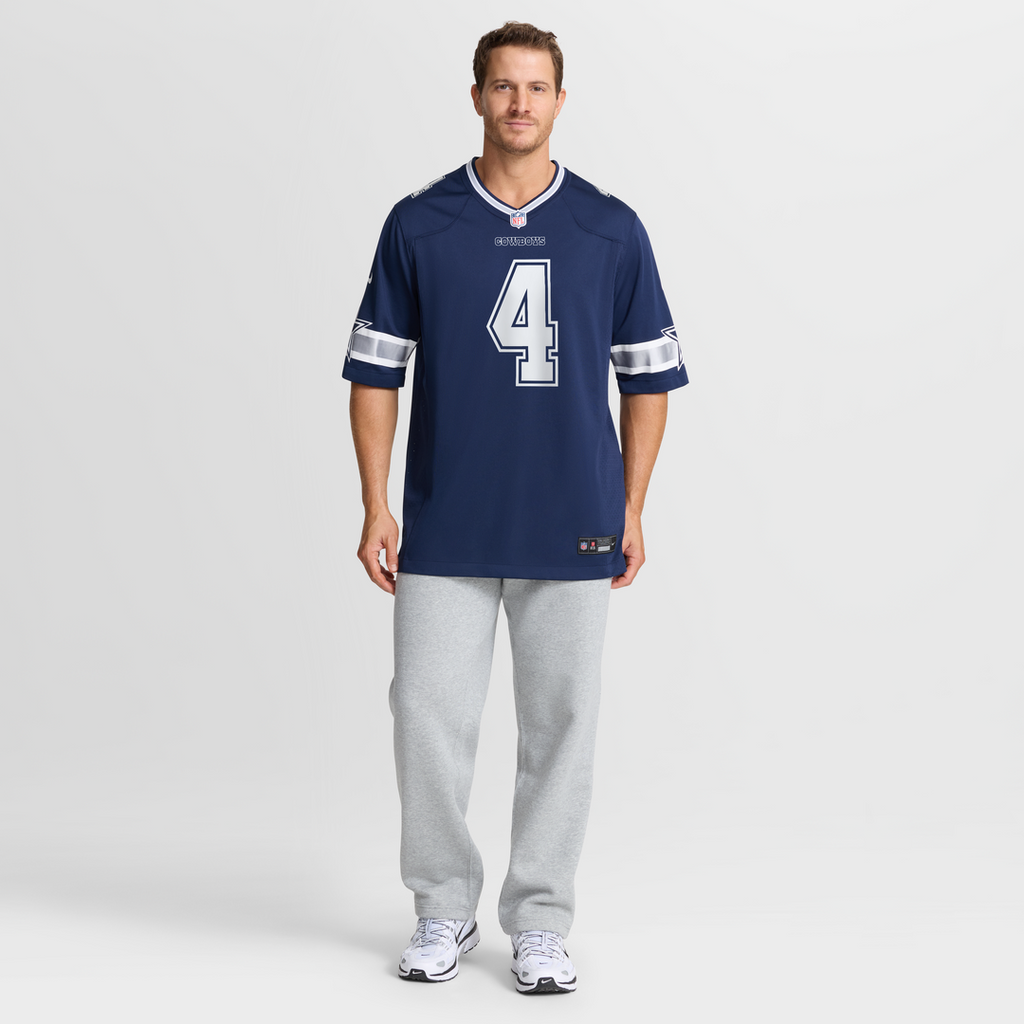 Dak Prescott Dallas Cowboys Navy Game Team Jersey