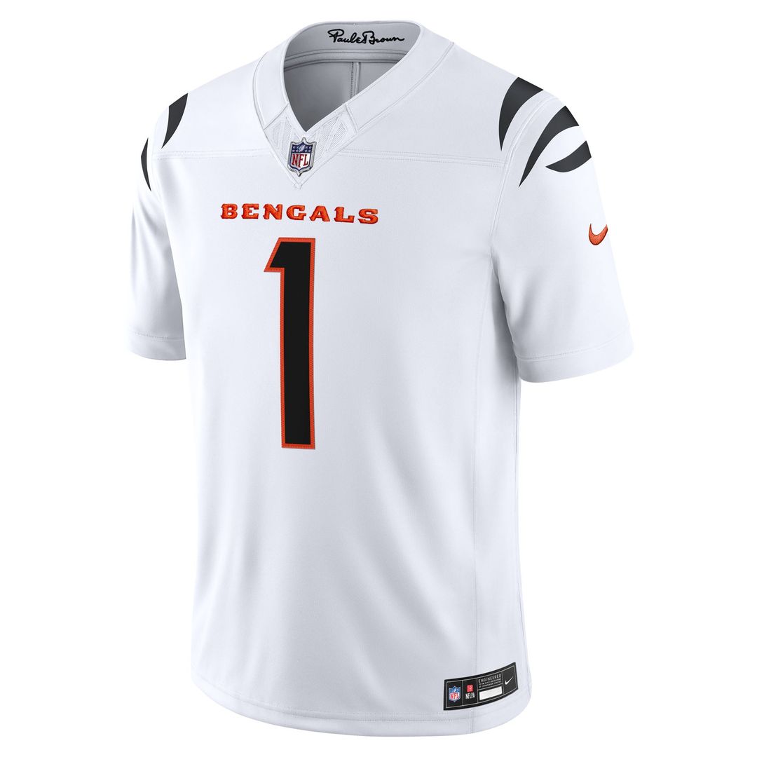 Ja'Marr Chase Cincinnati Bengals White Vapor F.U.S.E. Stitched Limited Jersey