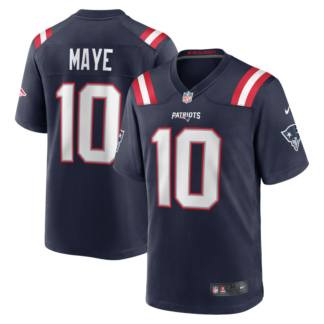 Drake Maye New England Patriots White Player Game Jersey