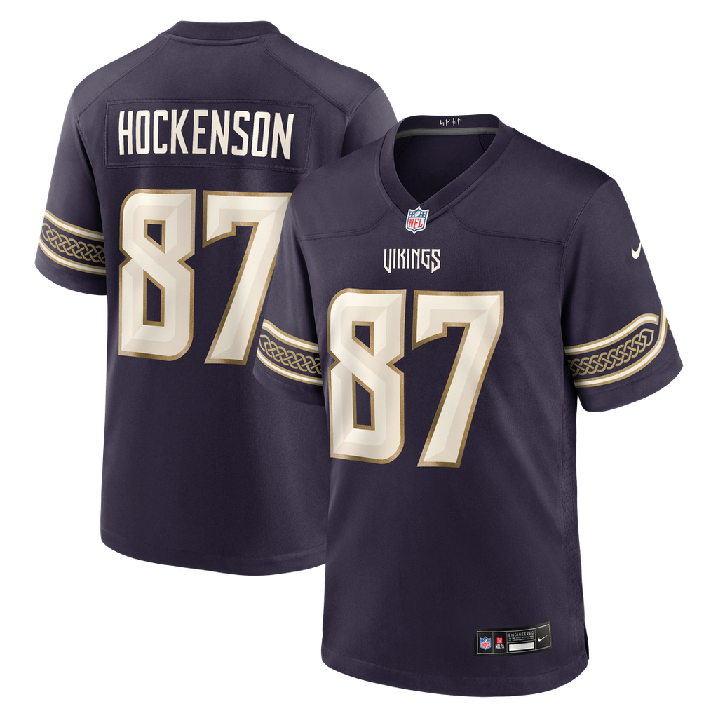 T.J. Hockenson Minnesota Vikings Purple 2026 Rivalries Collection Game Jersey