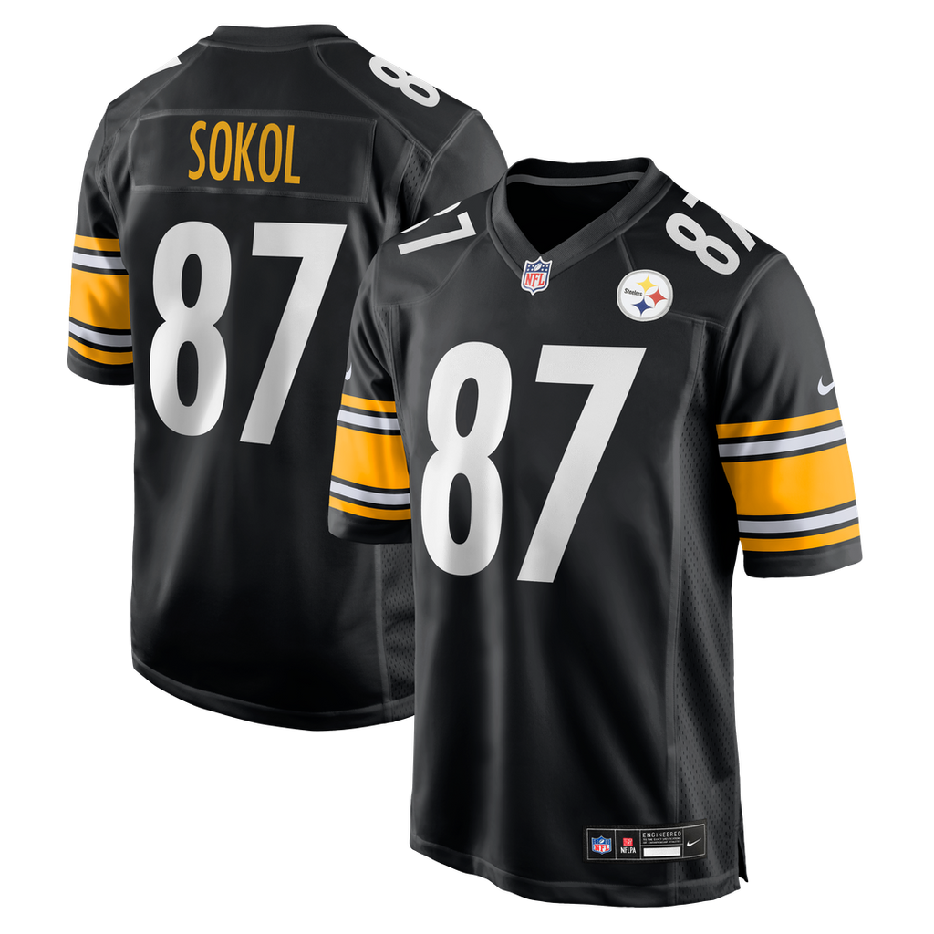 Matt Sokol Pittsburgh Steelers Black Team Game Jersey