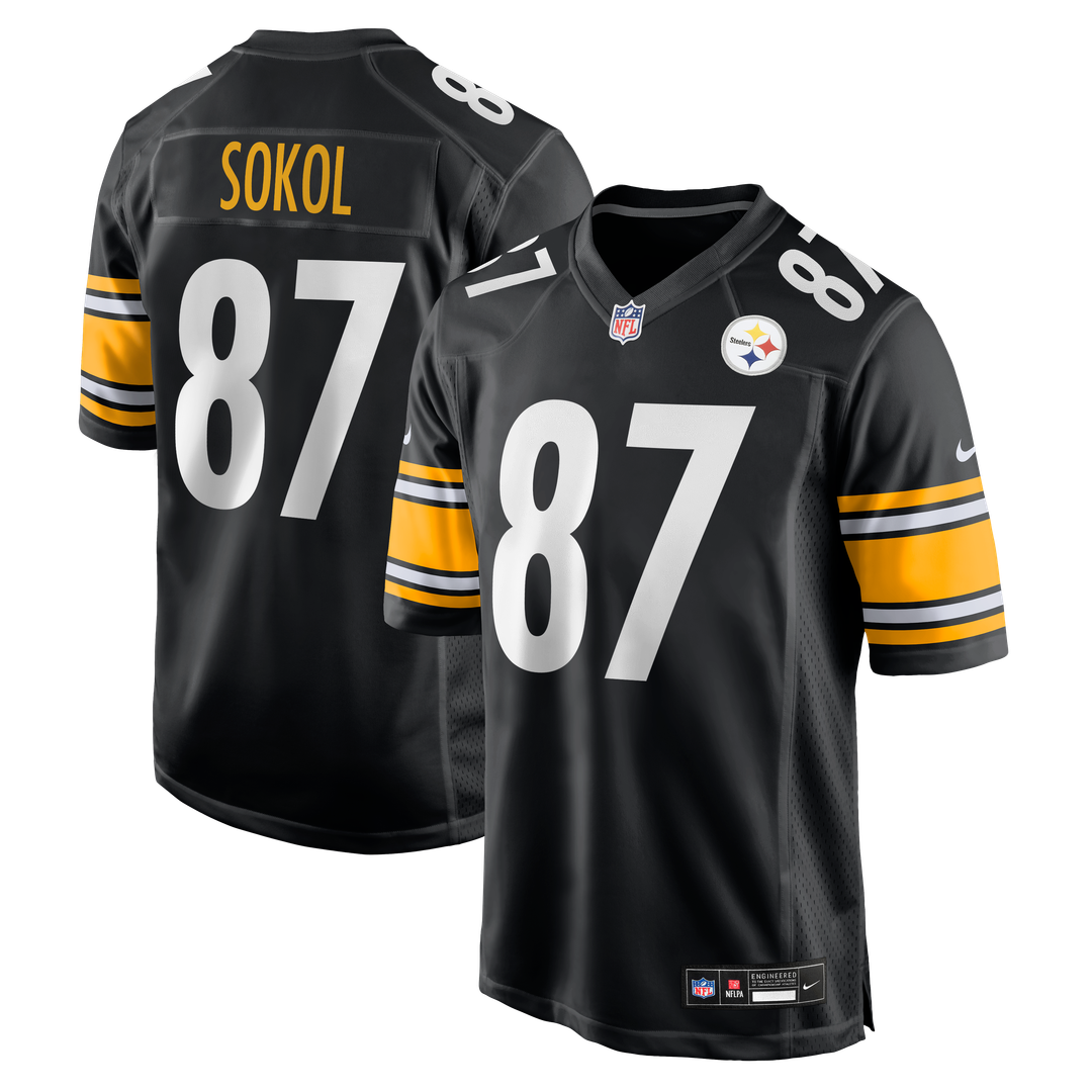 Matt Sokol Pittsburgh Steelers Black Team Game Jersey