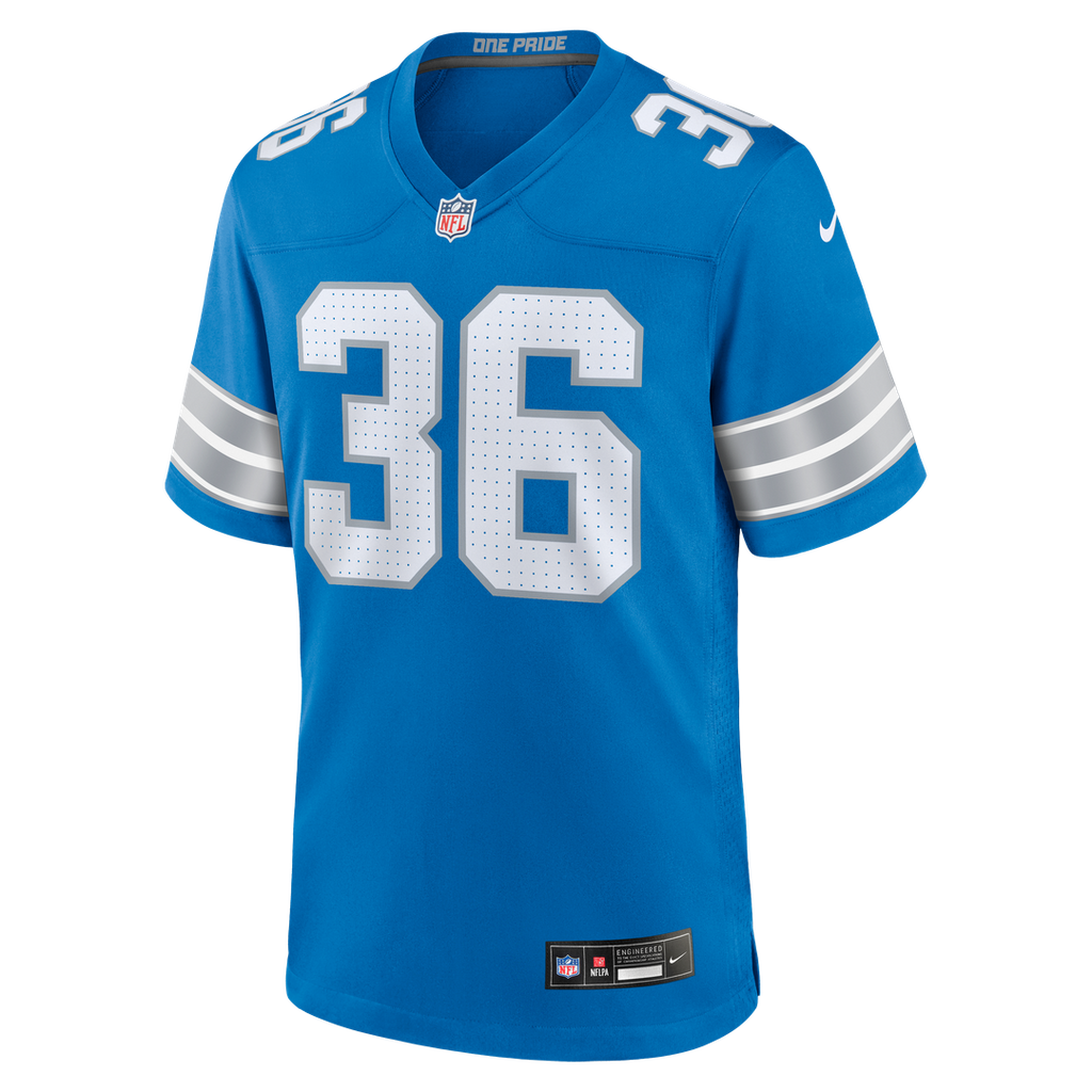 Chuck Clark Detroit Lions Blue Team Game Jersey