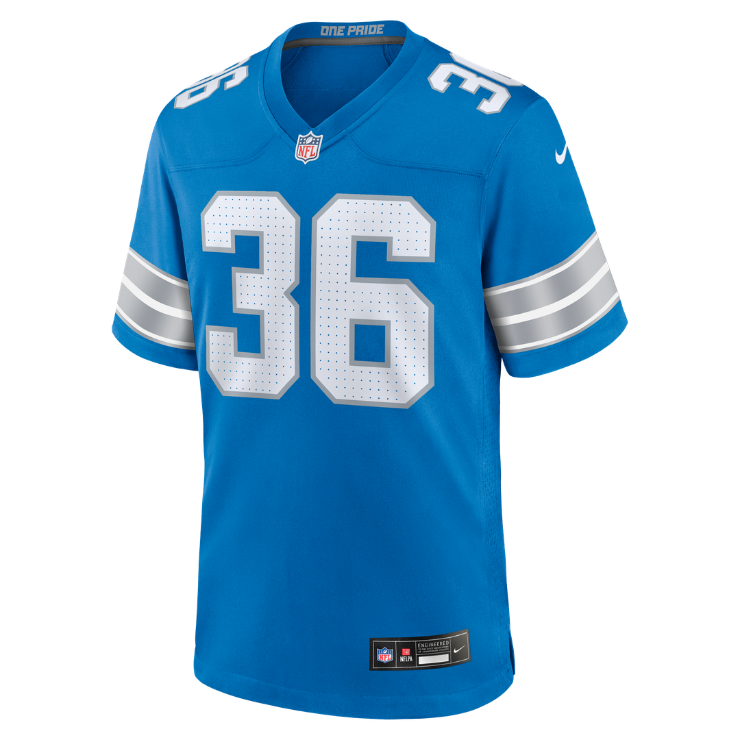 Chuck Clark Detroit Lions Blue Team Game Jersey