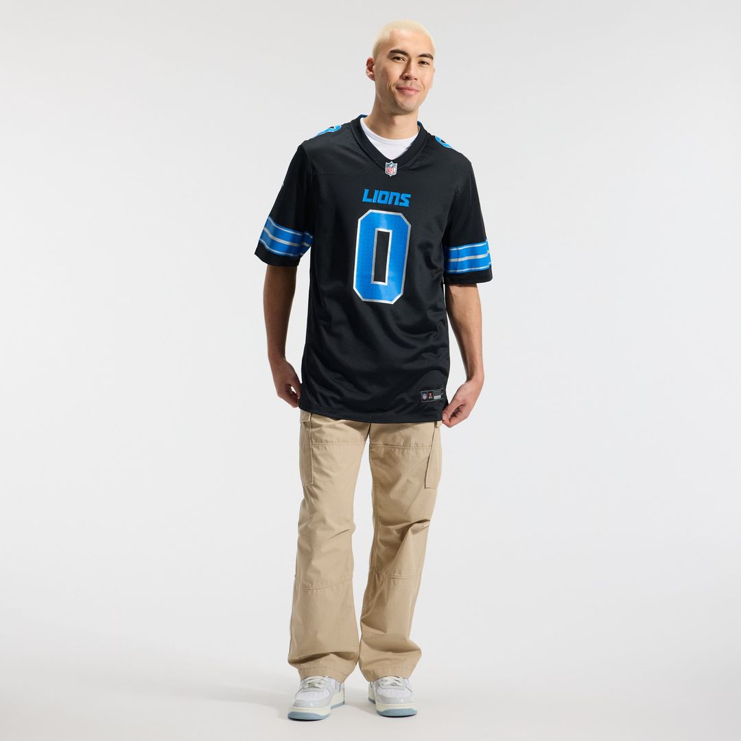 Jahmyr Gibbs Detroit Lions Black 2nd Alternate Game Player Jersey