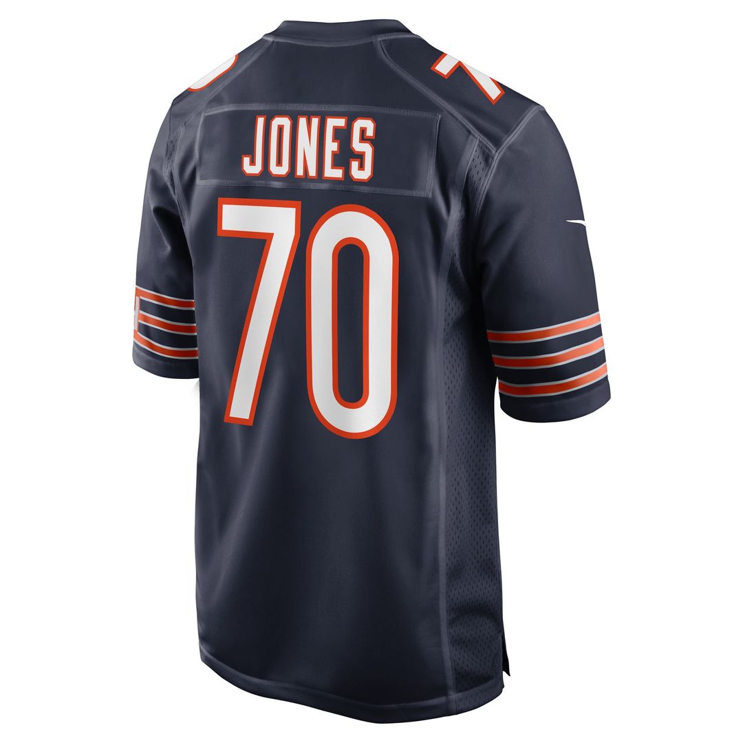 Braxton Jones Chicago Bears Navy Game Player Jersey