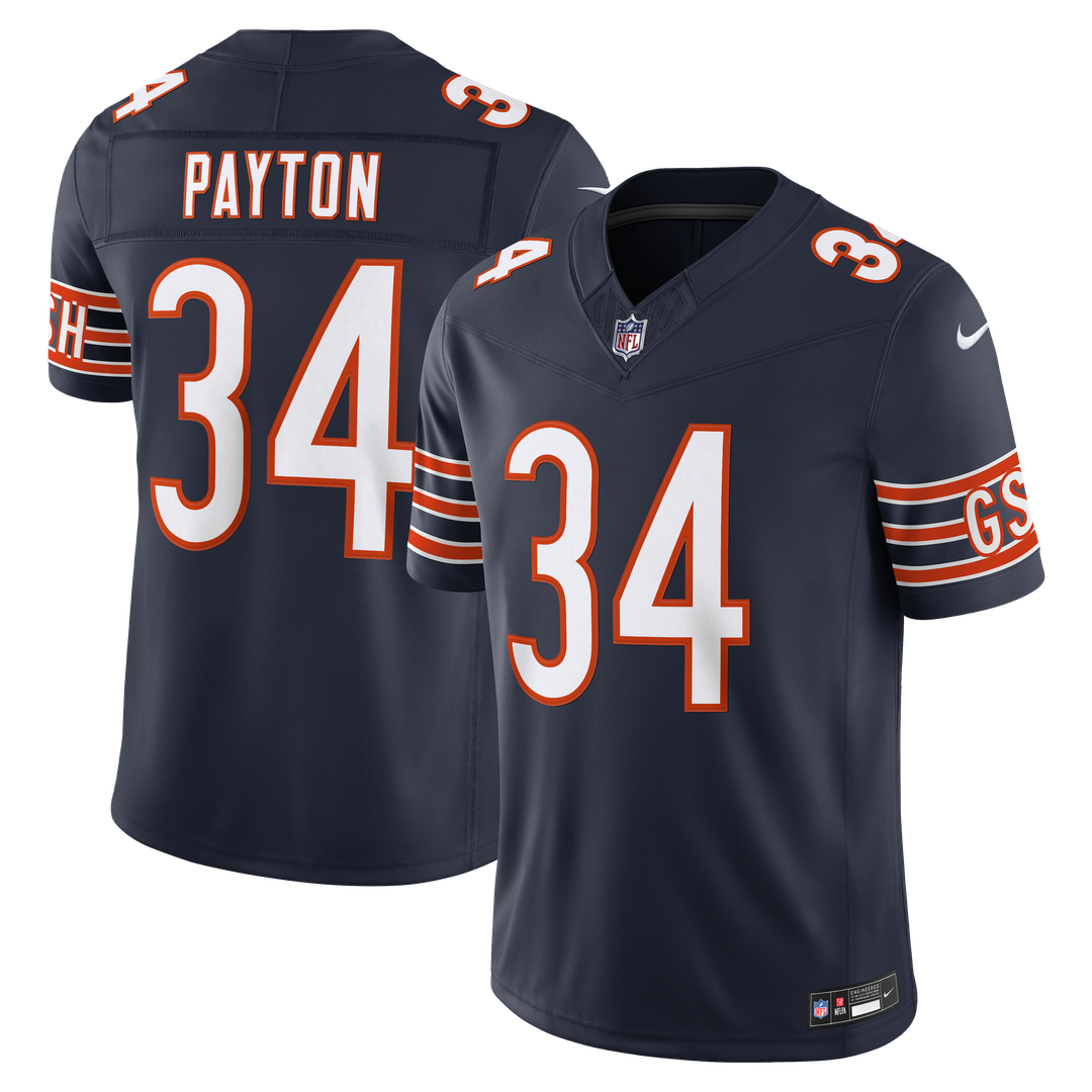 Walter Payton Chicago Bears Navy Vapor F.U.S.E. Stitched Retired Limited Jersey
