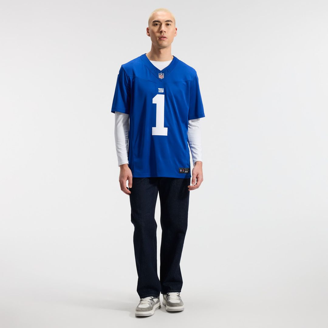 Malik Nabers New York Giants Royal Team Vapor F.U.S.E. Stitched Limited Jersey