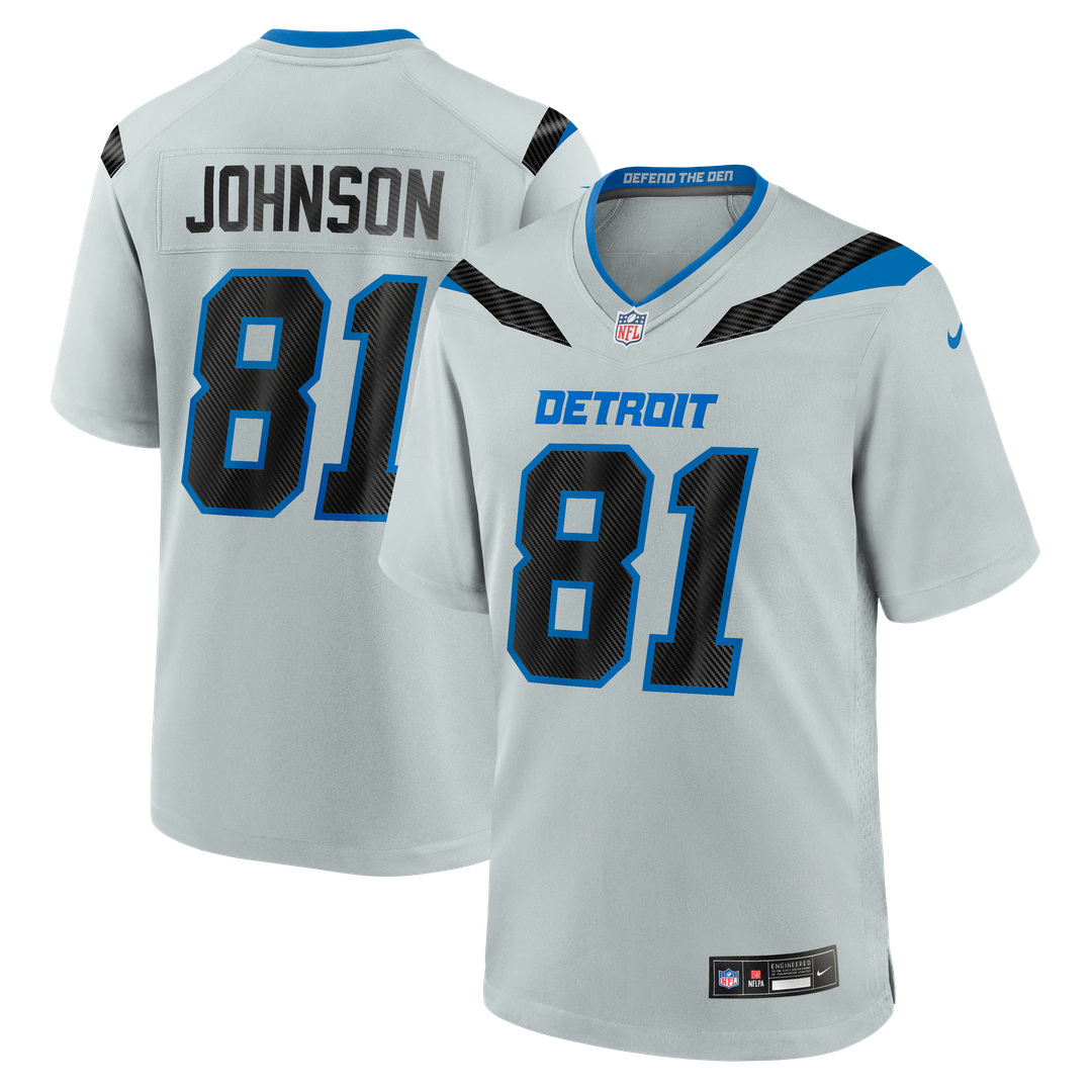 Calvin Johnson Detroit Lions Silver 2026 Rivalries Collection Game Jersey