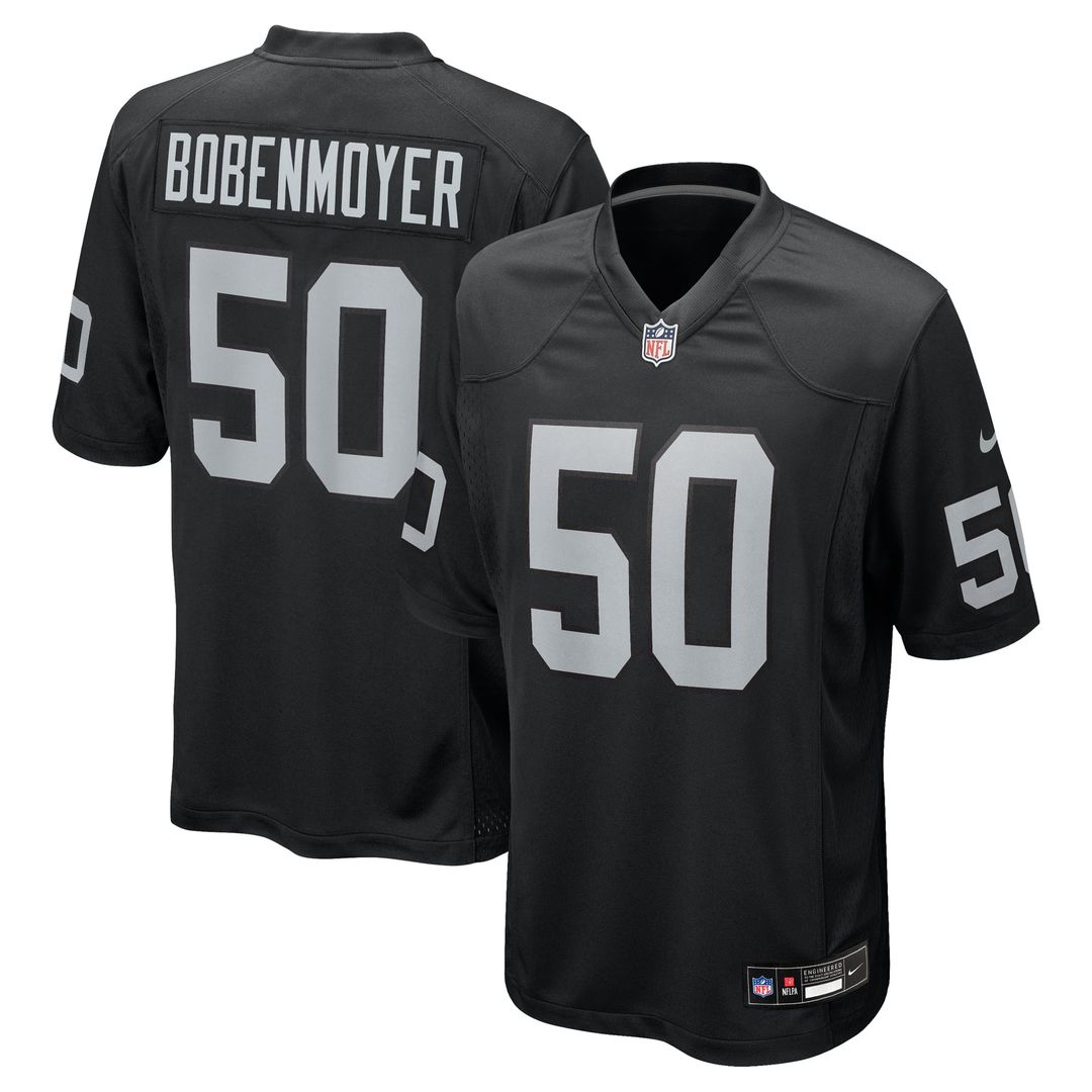 Jacob Bobenmoyer Las Vegas Raiders Black Game Player Jersey