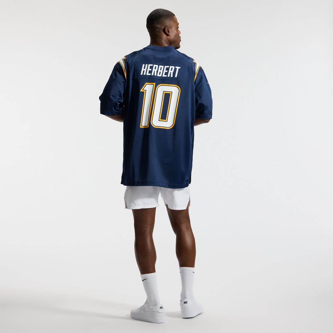 Justin Herbert Los Angeles Chargers Gold Alternate Charger Power Game Player Jersey