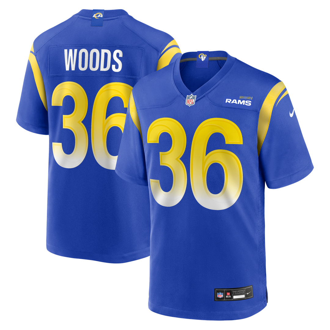 Charles Woods Los Angeles Rams Royal Game Jersey