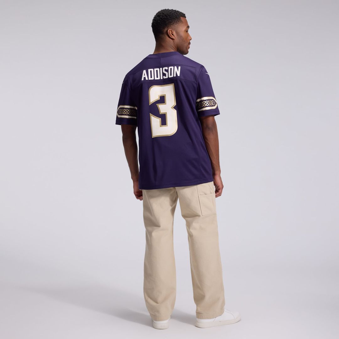 Jordan Addison Minnesota Vikings Purple 2026 Rivalries Collection Stitched Limited Jersey