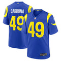 Joe Cardona Los Angeles Rams Royal Team Game Jersey