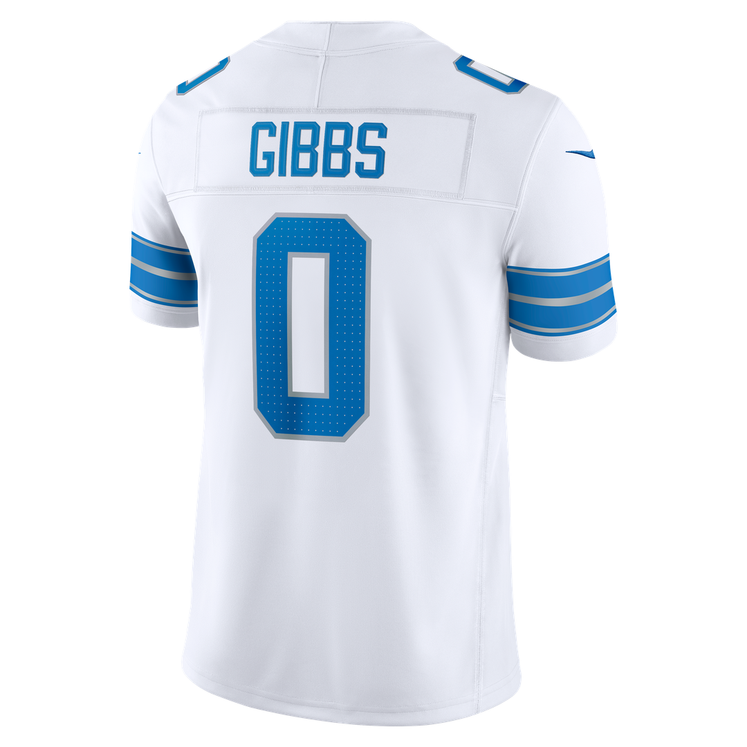 Jahmyr Gibbs Detroit Lions White Vapor F.U.S.E. Stitched Limited Jersey