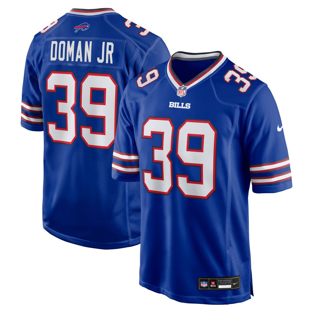 Tommy Doman Jr Buffalo Bills Royal Team Game Jersey