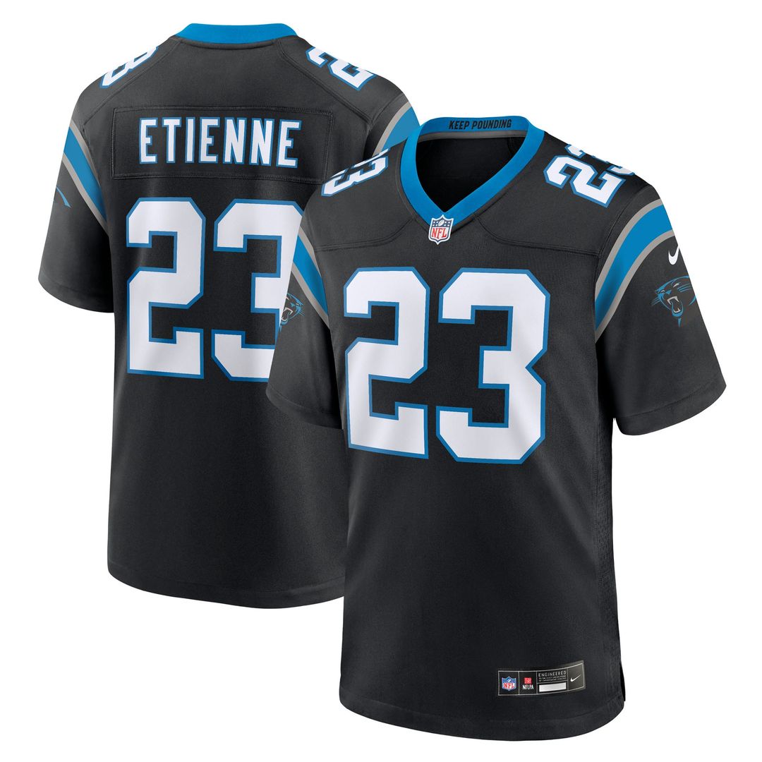 Trevor Etienne Carolina Panthers Black Team Game Jersey